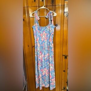 Lilly Pulitzer Kailua Smocked Maxi NWT XL Bohemian Rhapsody